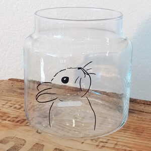 Vase aus Glas - Hase
