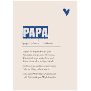 Postkarte Papa